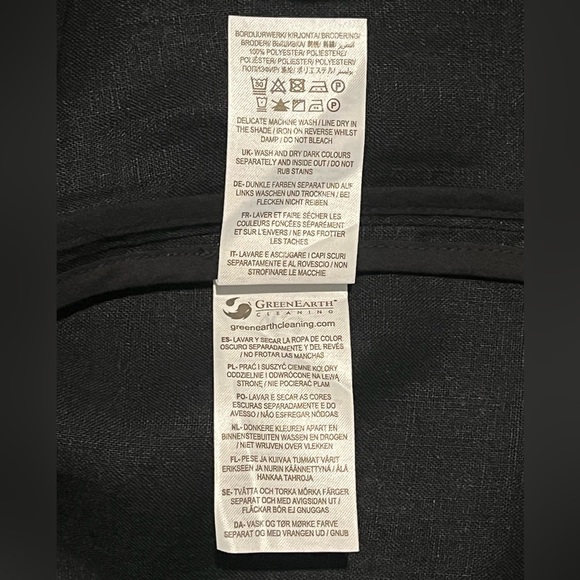 Boden Fleur Embroidered Crochet Linen Dress Black Belted US 2R Wedding Guest - Picture 6 of 8